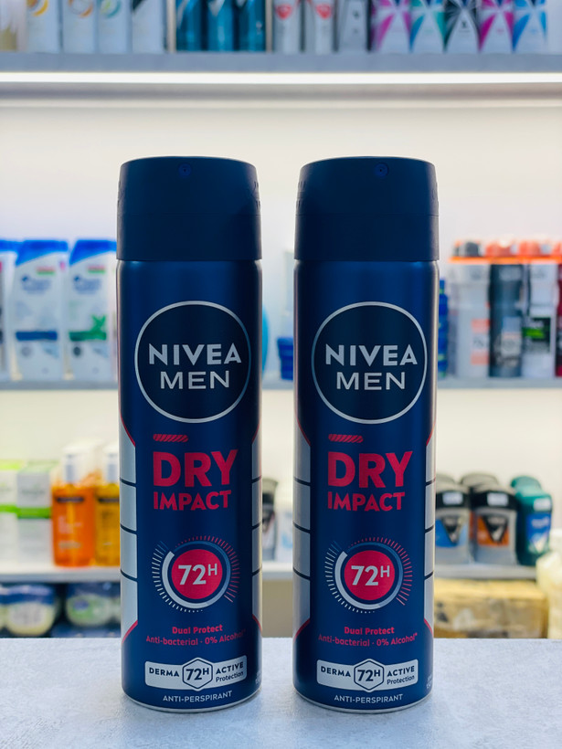 اسپری ضد تعریق مردانه Dry Impact حجم ۱۵۰ میلی لیتر ۷۲ ساعته