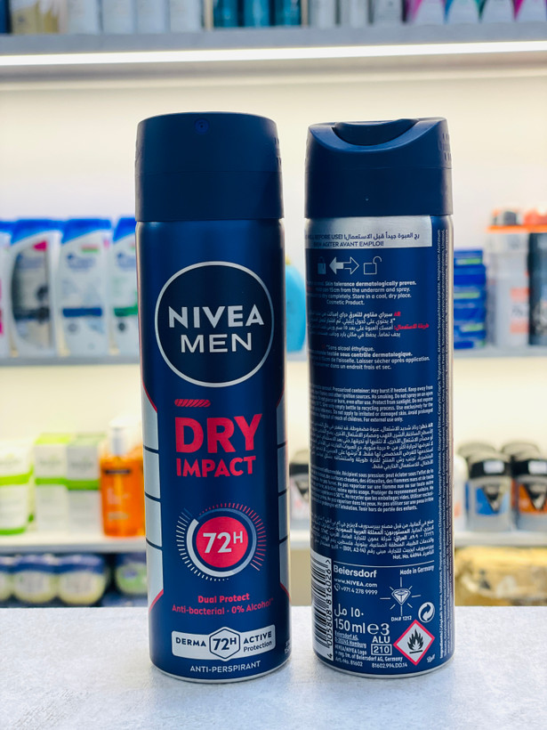 اسپری ضد تعریق مردانه Dry Impact حجم ۱۵۰ میلی لیتر ۷۲ ساعته