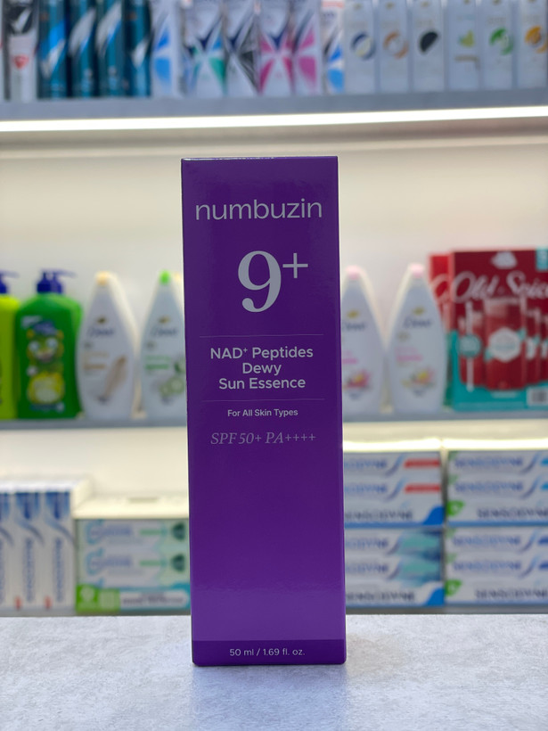 اسنس ضد آفتاب NAD+ و پپتاید شماره 9 نامبوزین Numbuzin جوانساز و لیفت پوست
